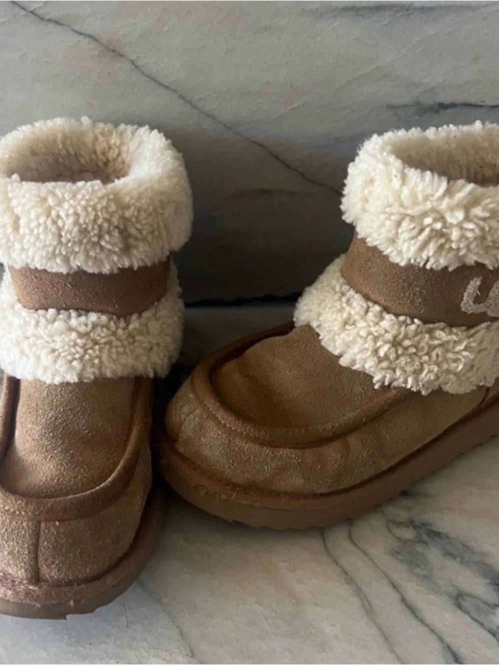 UGG Ultra Mini Fluff Shearling Boots
